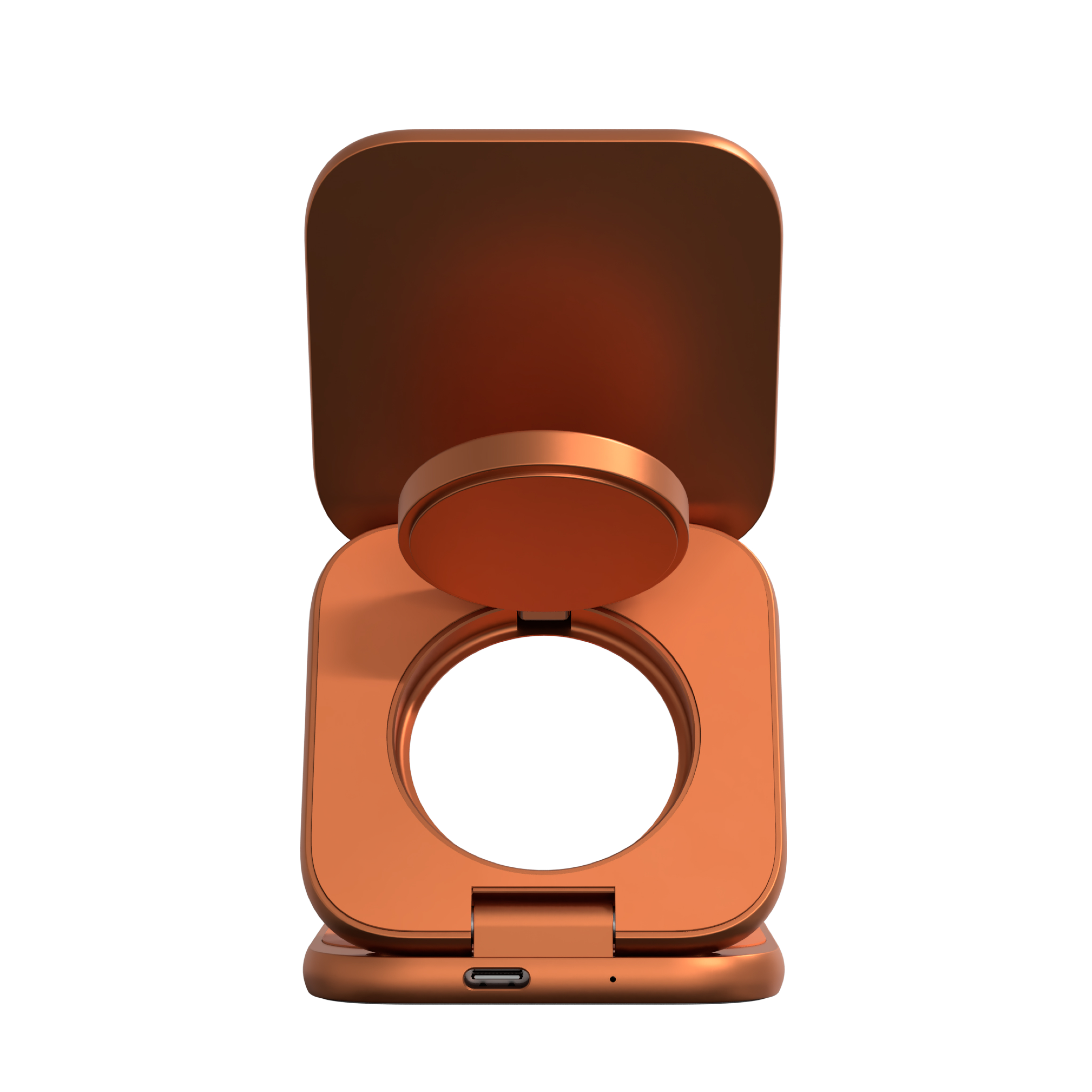 Складное беспроводное зарядное устройство 3 в 1 Magssory Fold Ultra для Apple Orange, Оранжевый — WCH083 o 3